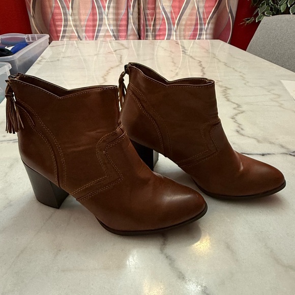 CL by Laundry Shoes - CL by Laundry Brown Ankle Booties Size 9.5